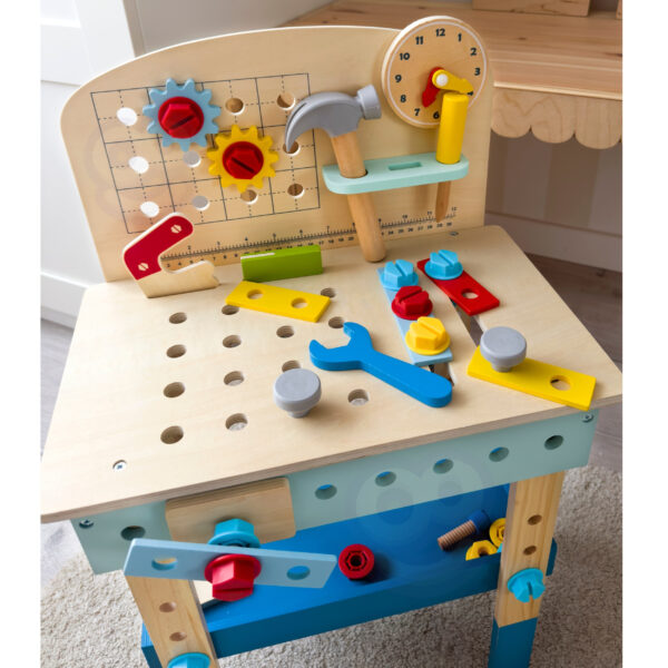 TOOKY TOY Drewniany Stół Do Majsterkowania Warsztat - 014