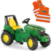 ROLLY TOYS John Deere Traktor na Pedały + Kamizelka Odblaskowa dla Dzieci Gratis - 001
