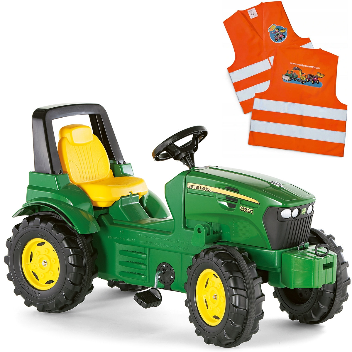 ROLLY TOYS John Deere Traktor na Pedały + Kamizelka Odblaskowa dla Dzieci Gratis - 001
