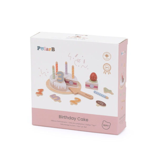 VIGA Drewniany Tort Urodzinowy do Krojenia - 007