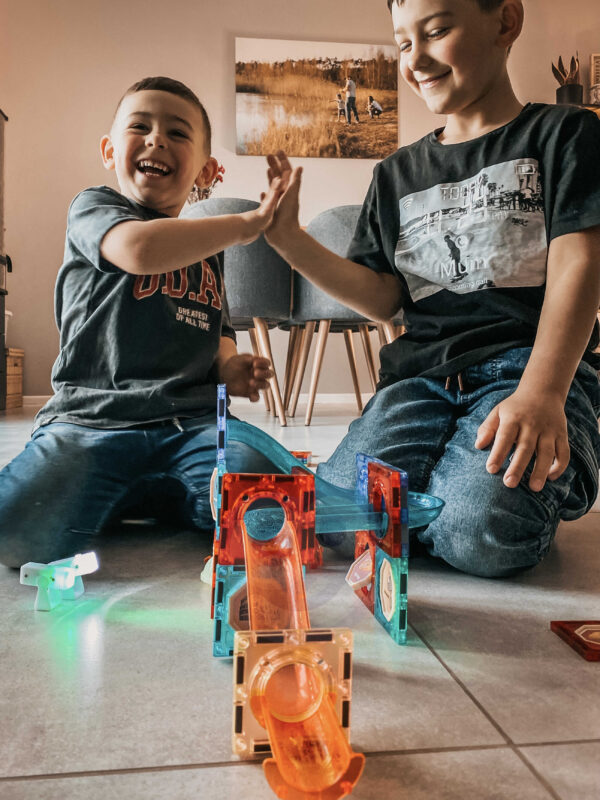 WOOPIE Klocki Magnetyczne Tor Kulkowy Świetlny 49 el. - 007