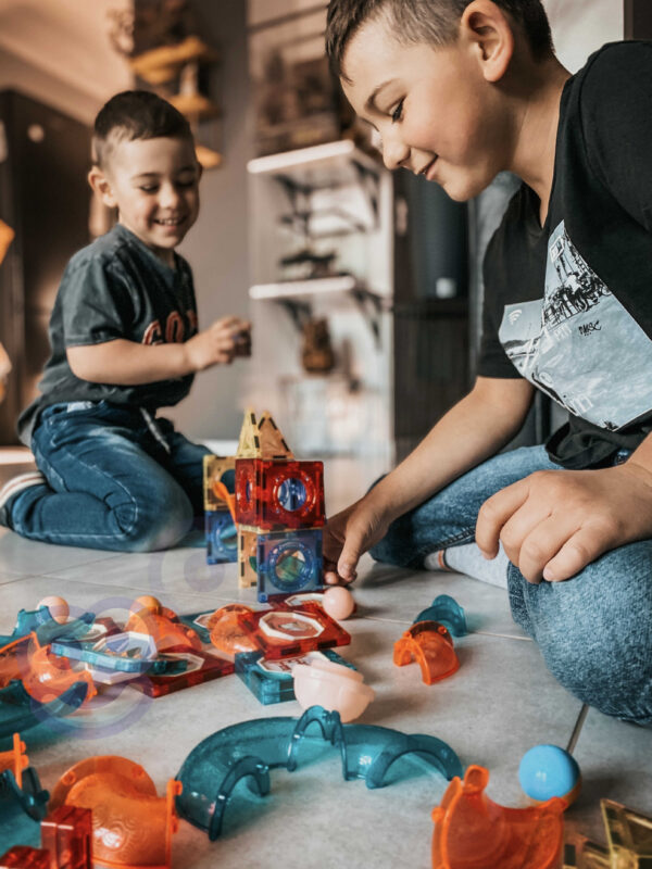 WOOPIE Klocki Magnetyczne Tor Kulkowy Świetlny 49 el. - 011