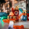 WOOPIE Klocki Magnetyczne Tor Kulkowy Świetlny 75 el. - 005