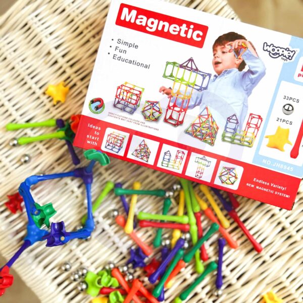 WOOPIE Klocki Magnetyczne Konstrukcyjne Układanka Kreatywna 110 el. - 003