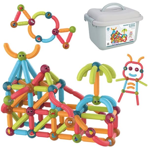 WOOPIE Magnetyczne Klocki Konstrukcyjne Edukacyjne 128 el. - 008