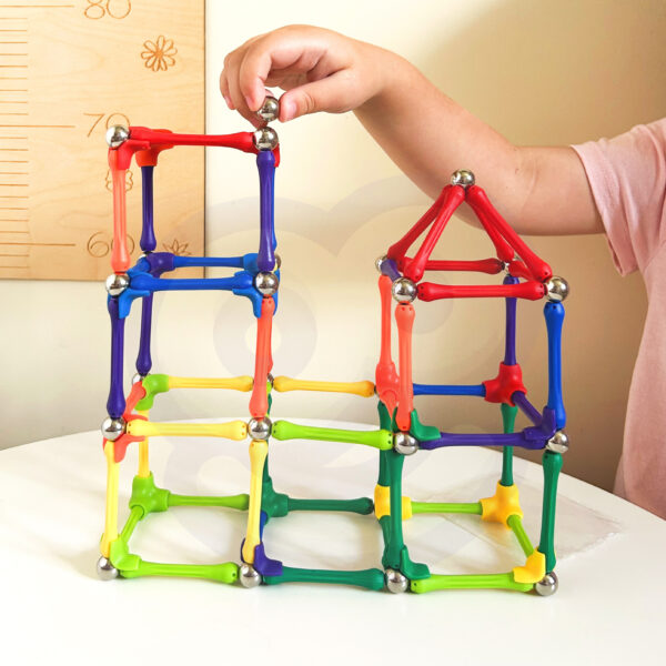 WOOPIE Klocki Magnetyczne Konstrukcyjne Układanka 110 el._4SZT - 002