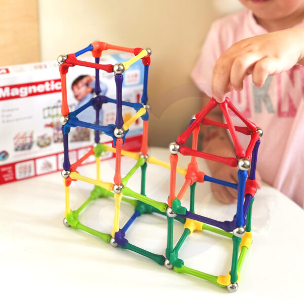 WOOPIE Klocki Magnetyczne Konstrukcyjne Układanka 110 el._4SZT - 004