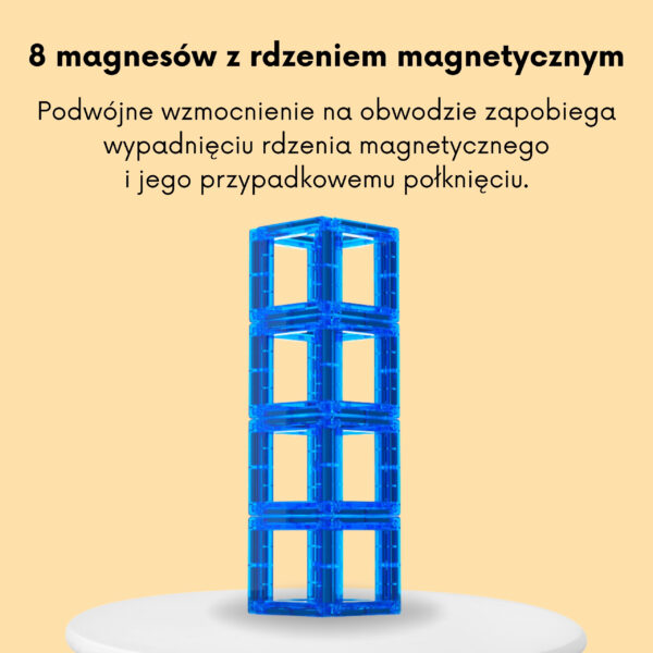 WOOPIE Przestrzenne Klocki Magnetyczne Nauka Liczb 70 Elementów - 005