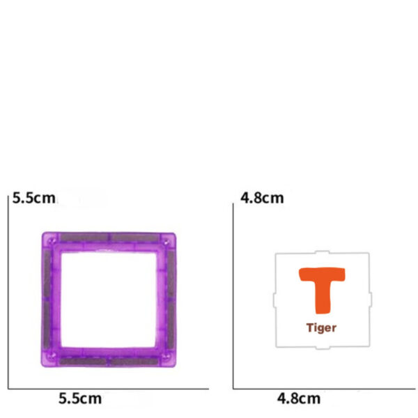 WOOPIE Przestrzenne Klocki Magnetyczne Nauka Liter 70 Elementów - 008