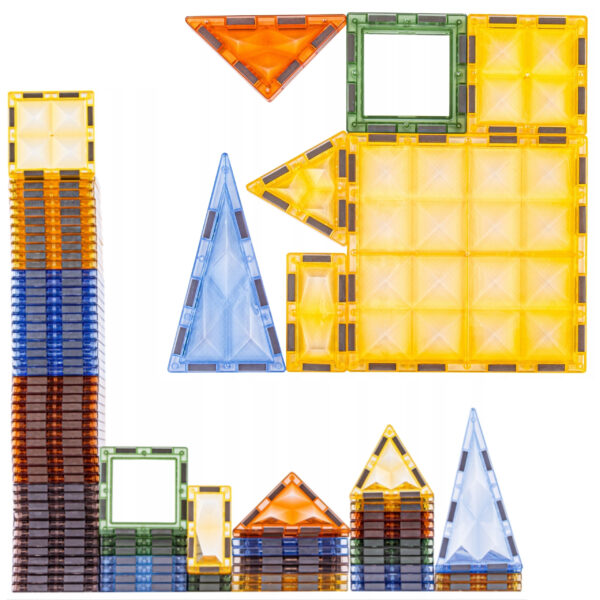 WOOPIE Klocki Magnetyczne Konstrukcyjne Świecące 3D Park Dinozaurów 124el. - 005