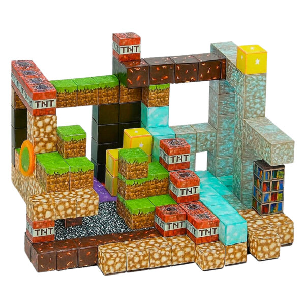 WOOPIE Klocki Magnetyczne Konstrukcyjne Sześciany 3D Zestaw Edukacyjny 63 el. - 002