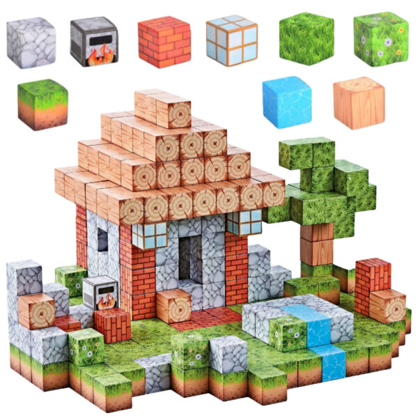 WOOPIE Klocki Magnetyczne Konstrukcyjne Świat Klocków 108 el. - 001