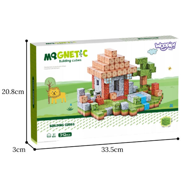 WOOPIE Klocki Magnetyczne Konstrukcyjne Świat Klocków 108 el. - 006