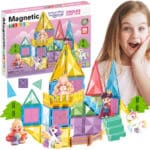 WOOPIE Klocki Magnetyczne Konstrukcyjne 3D Zestaw Edukacyjny Bajkowy Zamek 55el. - 001