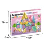 WOOPIE Klocki Magnetyczne Konstrukcyjne 3D Zestaw Edukacyjny Bajkowy Zamek 55el. - 005