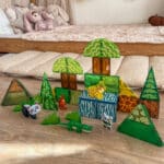 WOOPIE Klocki Magnetyczne Konstrukcyjne 3D Zestaw Edukacyjny Rzadkie Zwierzęta 45el. - 004