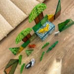 WOOPIE Klocki Magnetyczne Konstrukcyjne 3D Zestaw Edukacyjny Rzadkie Zwierzęta 45el. - 005