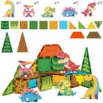 WOOPIE Magnetyczne Klocki Konstrukcyjne 7,5 cm Dino 30 el. - 002