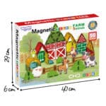 WOOPIE Magnetyczne Klocki Konstrukcyjne 7,5 cm Farma 30 el. - 003