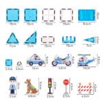 WOOPIE Klocki Magnetyczne 3D Zestaw Komisariat Policji 42el. - 004