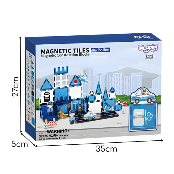 WOOPIE Klocki Magnetyczne 3D Zestaw Komisariat Policji 42el. - 005