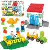 MOCHTOYS Klocki Jeżyki Pin Bricks FARMA w Kartonie 100 el. + 3 Figurki - 001