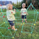 WOOPIE Duże Klocki Konstrukcyjny Namiot Zestaw Słomki Rurki 128 el. - 004