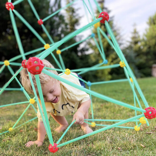 WOOPIE Duże Klocki Konstrukcyjny Namiot Zestaw Słomki Rurki 128 el. - 005