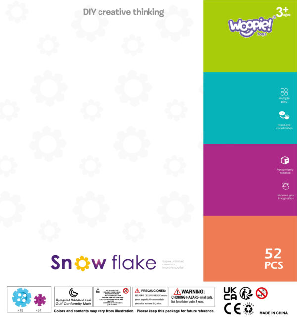 WOOPIE Klocki Konstrukcyjne Wafle Jeżyki 52 el. - 007