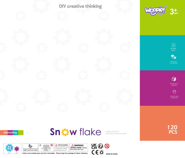 WOOPIE Klocki Konstrukcyjne Wafle Jeżyki 120 el. - 009