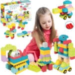 WOOPIE Duże Klocki Konstrukcyjne Edukacyjne dla Dzieci 86 el. - Wyparzanie w 120 stopniach - 001