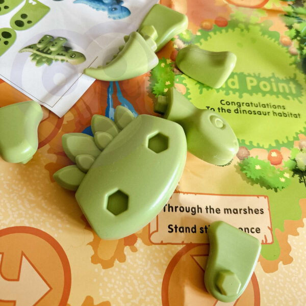 WOOPIE Zestaw Konstrukcyjny 2w1 Gra Planszowa Dinozaury + Kostka 46 el. - 005