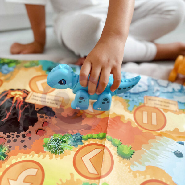 WOOPIE Zestaw Konstrukcyjny 2w1 Gra Planszowa Dinozaury + Kostka 46 el. - 009