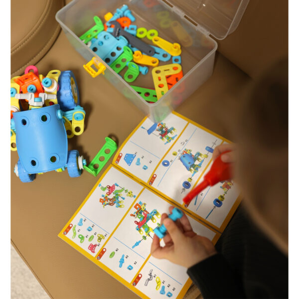 WOOPIE Zestaw Pojazdów Klocki Konstrukcyjny 6w1 STEM - 004