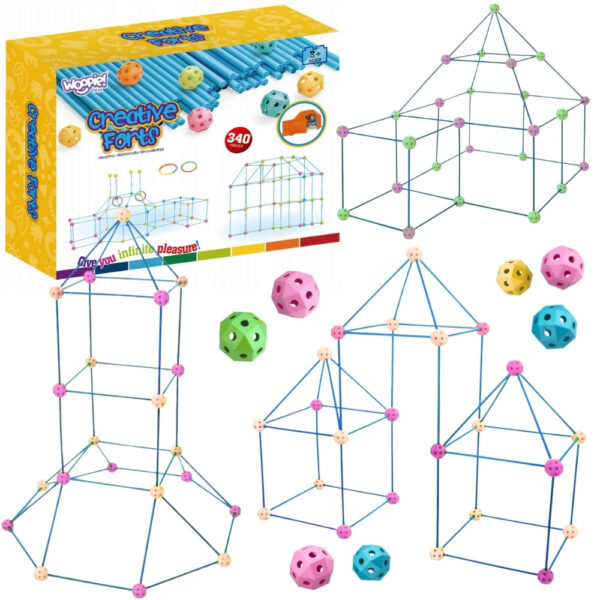 WOOPIE Zestaw Konstrukcyjny XXL Klocki do Budowania Namiotu Bazy Rurki Słomki 340 el. - 001 WOOPIE Zestaw Konstrukcyjny XXL Klocki do Budowania Namiotu Bazy Rurki Słomki 340 el. - 001