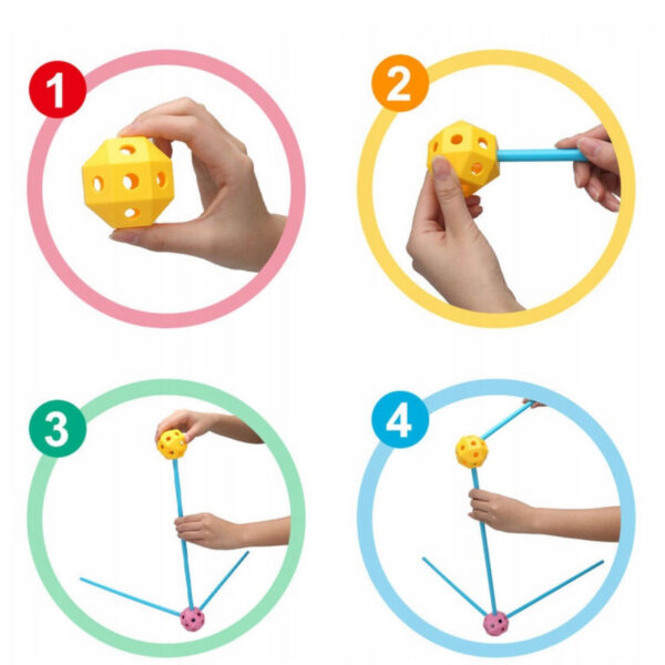 WOOPIE Zestaw Konstrukcyjny XXL Klocki do Budowania Namiotu Bazy Rurki Słomki 340 el. - 005