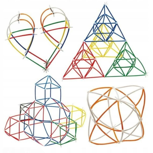WOOPIE Klocki Konstrukcyjne Kolorowe Słomki 800 el. - 006