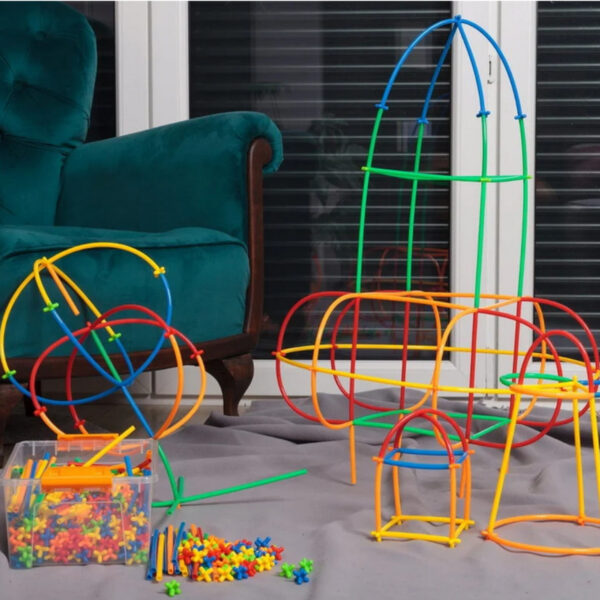 WOOPIE Klocki Konstrukcyjne Kolorowe Słomki 1000 el. - 003