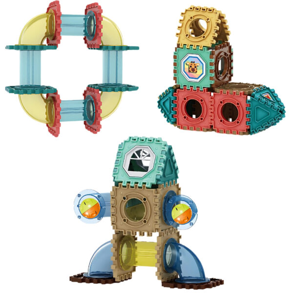 WOOPIE Klocki Konstrukcyjne 3D Zestaw Edukacyjny Tor Kulkowy 228el. - 002