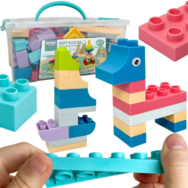 WOOPIE Klocki Soft Blocks Zestaw 99 Elementów w Pudełku - 001 WOOPIE Klocki Soft Blocks Zestaw 99 Elementów w Pudełku - 001