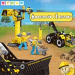 WOOPIE Zestaw Konstrukcyjny Pojazdy Budowlane STEAM 6w1 223 el. - 003