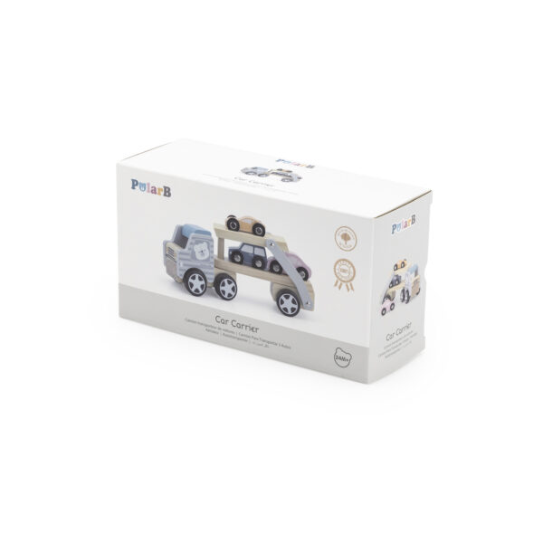 VIGA PolarB Drewniana laweta z samochodzikami Montessori - 016