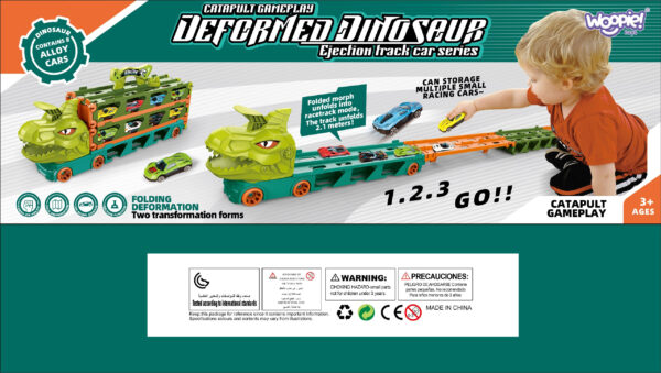 WOOPIE Zabawkowa Ciężarówka Dinozaur Tor 2,1 m dla Samochodzików - 009