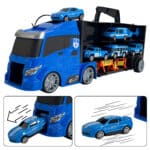 WOOPIE Zestaw Cieżarówka Transporter 3w1 Niebieski Policja - 002