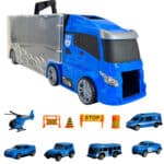 WOOPIE Zestaw Cieżarówka Transporter 3w1 Niebieski Policja - 006