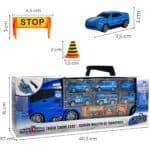 WOOPIE Zestaw Cieżarówka Transporter 3w1 Niebieski Policja - 007