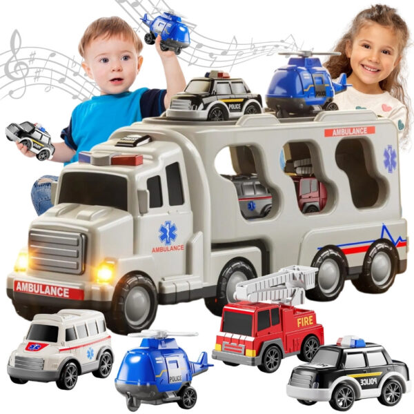 WOOPIE Laweta Drogowa zestaw 5 Aut - Ambulans - 001