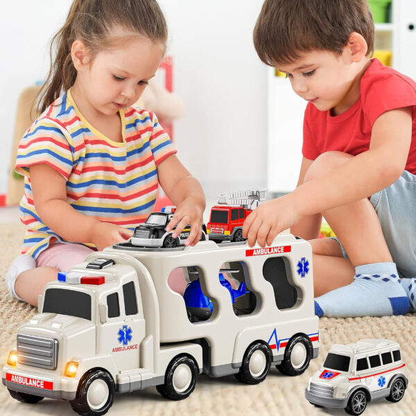 WOOPIE Laweta Drogowa zestaw 5 Aut - Ambulans - 005