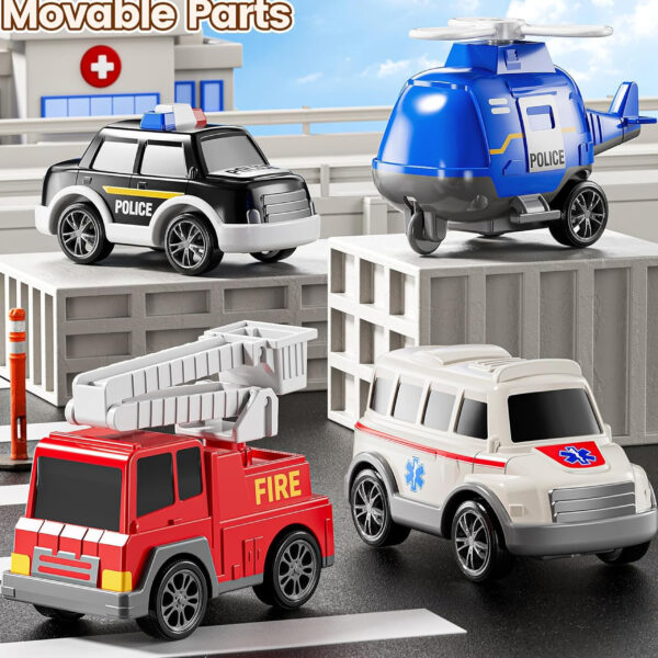 WOOPIE Laweta Drogowa zestaw 5 Aut - Ambulans - 008