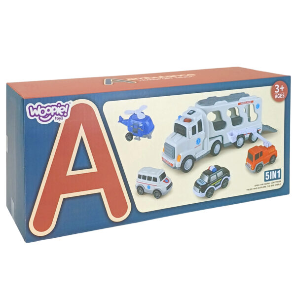 WOOPIE Laweta Drogowa zestaw 5 Aut - Ambulans - 011